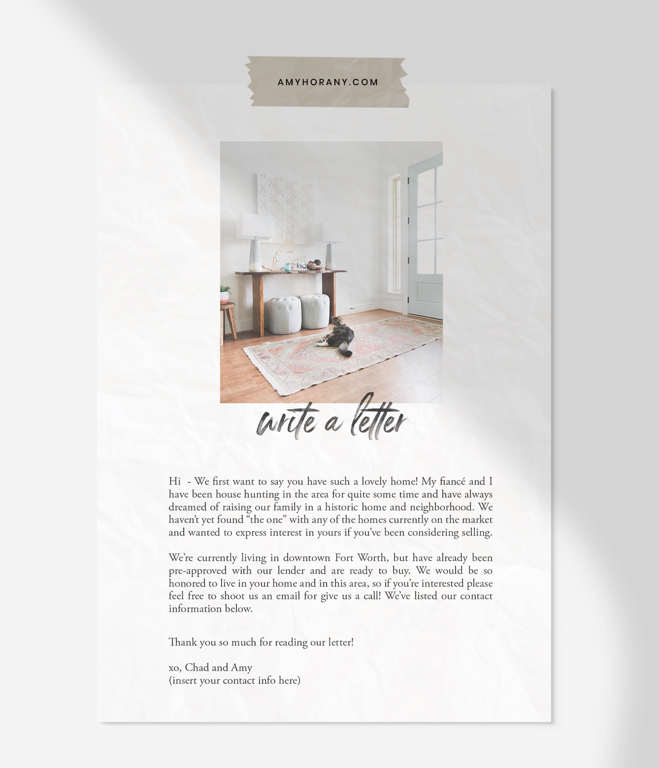 Letter Template for Buying a House That Isn't For Sale Letter Template for Buying a House That Isn't For Sale