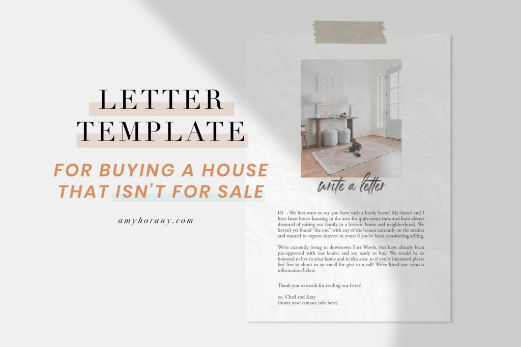 Letter Template for Buying a House That Isn't For Sale