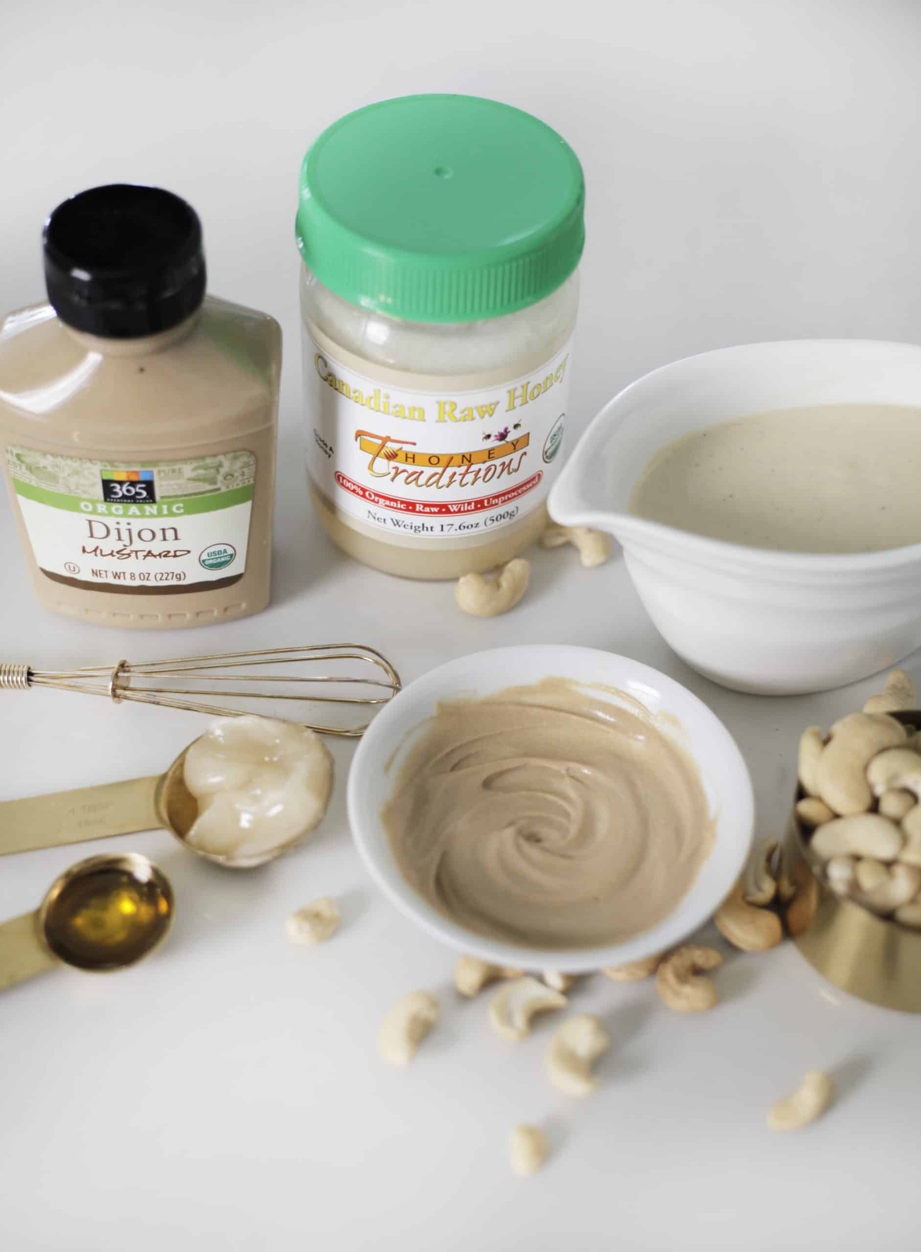 Honey Mustard salad dressing, healthy salad dressing, cashews Honey Mustard salad dressing, healthy salad dressing, cashews