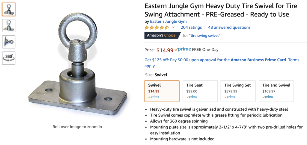 Eastern Jungle Gym Heavy Duty Swing Hanger & Reviews